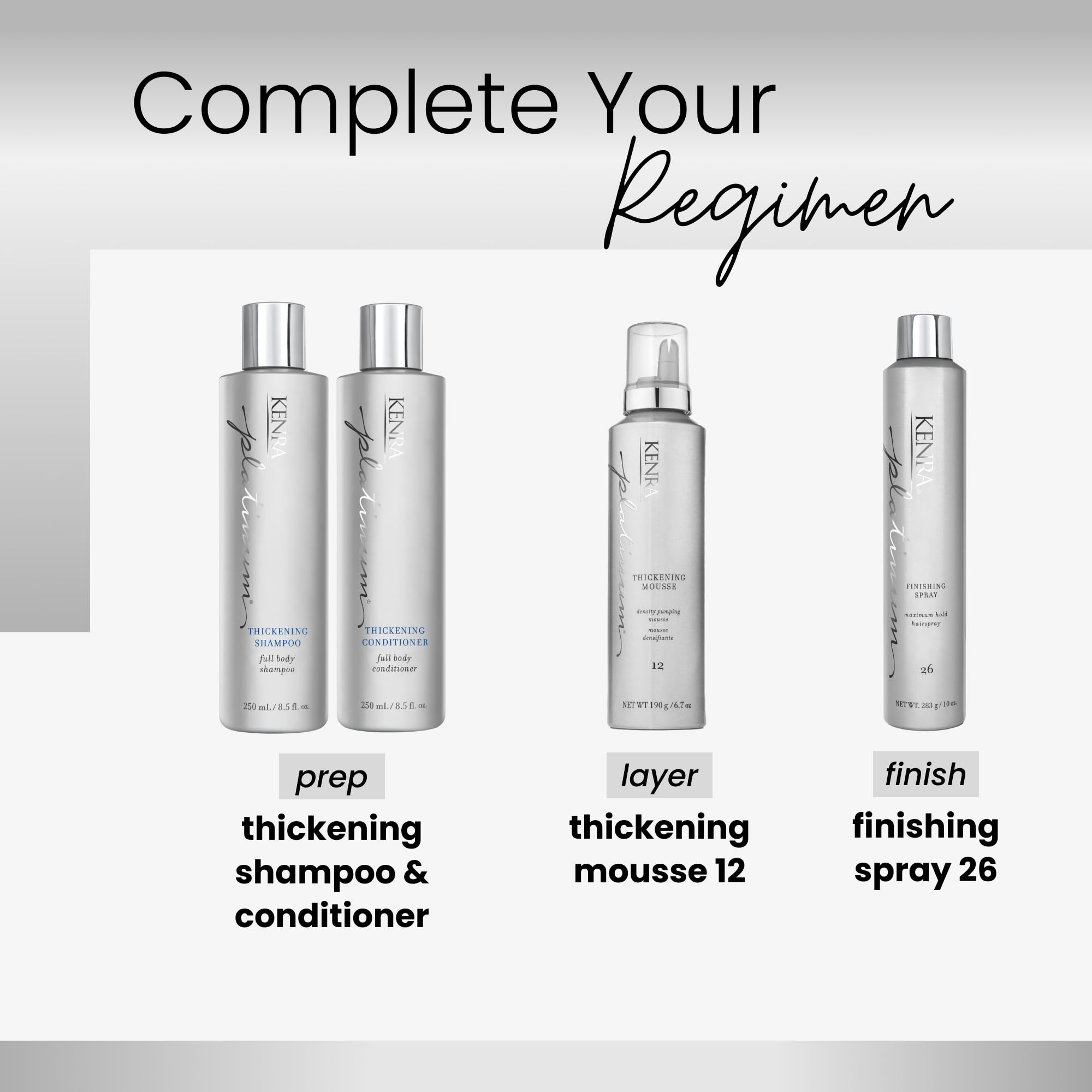 Kenra Platinum Thickening Mousse humidity-proof formula keeps styles intact in humid conditions