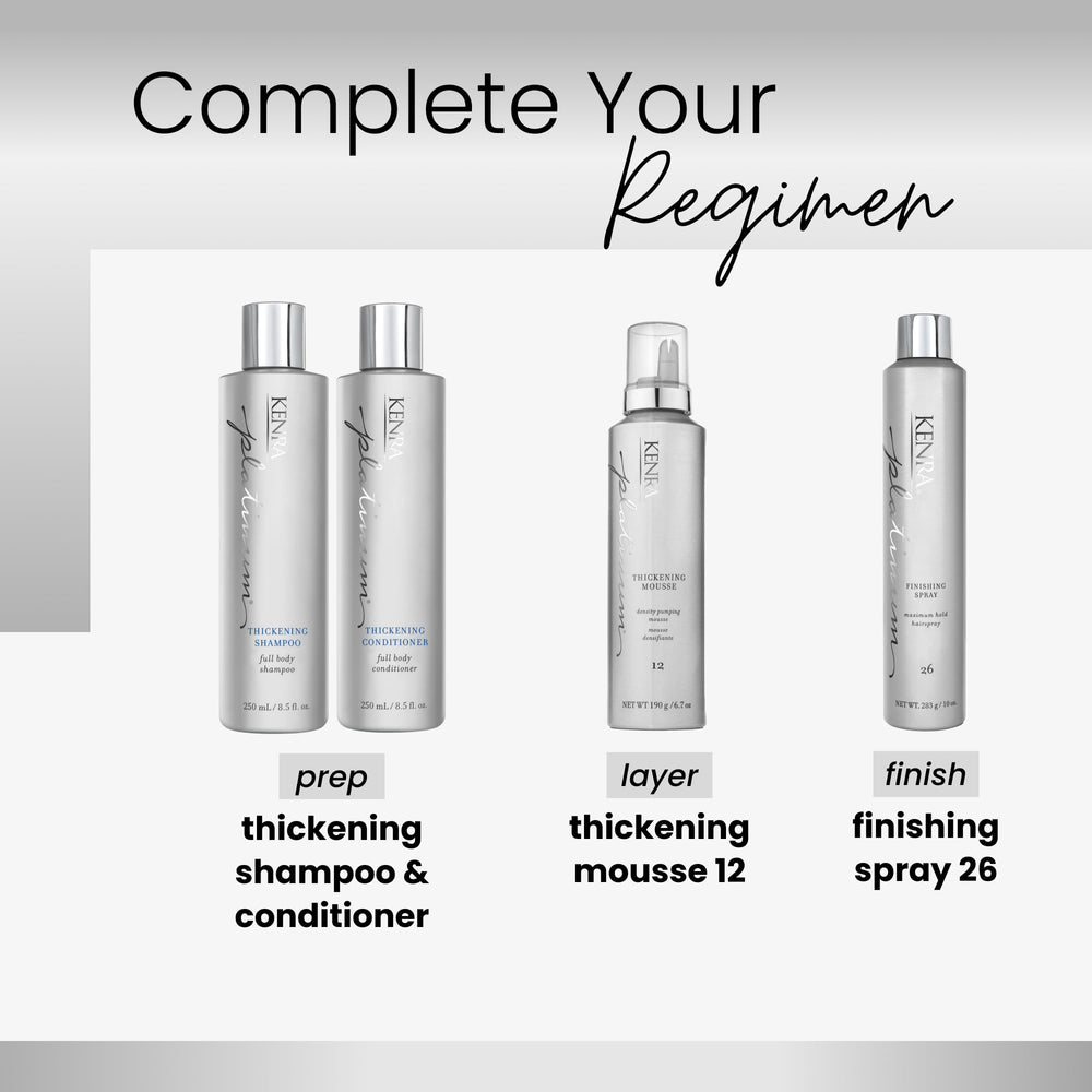 Kenra Platinum Thickening Mousse humidity-proof formula keeps styles intact in humid conditions