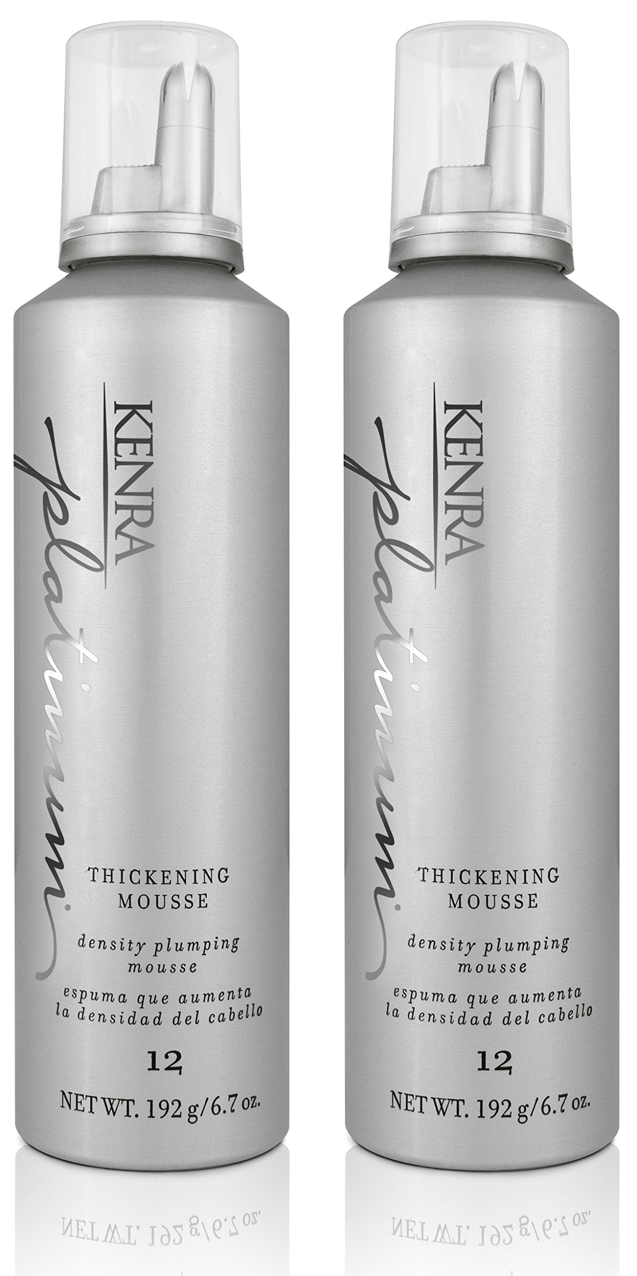Kenra Platinum Thickening Mousse twin-pack for volumizing styling and fuller-looking hair