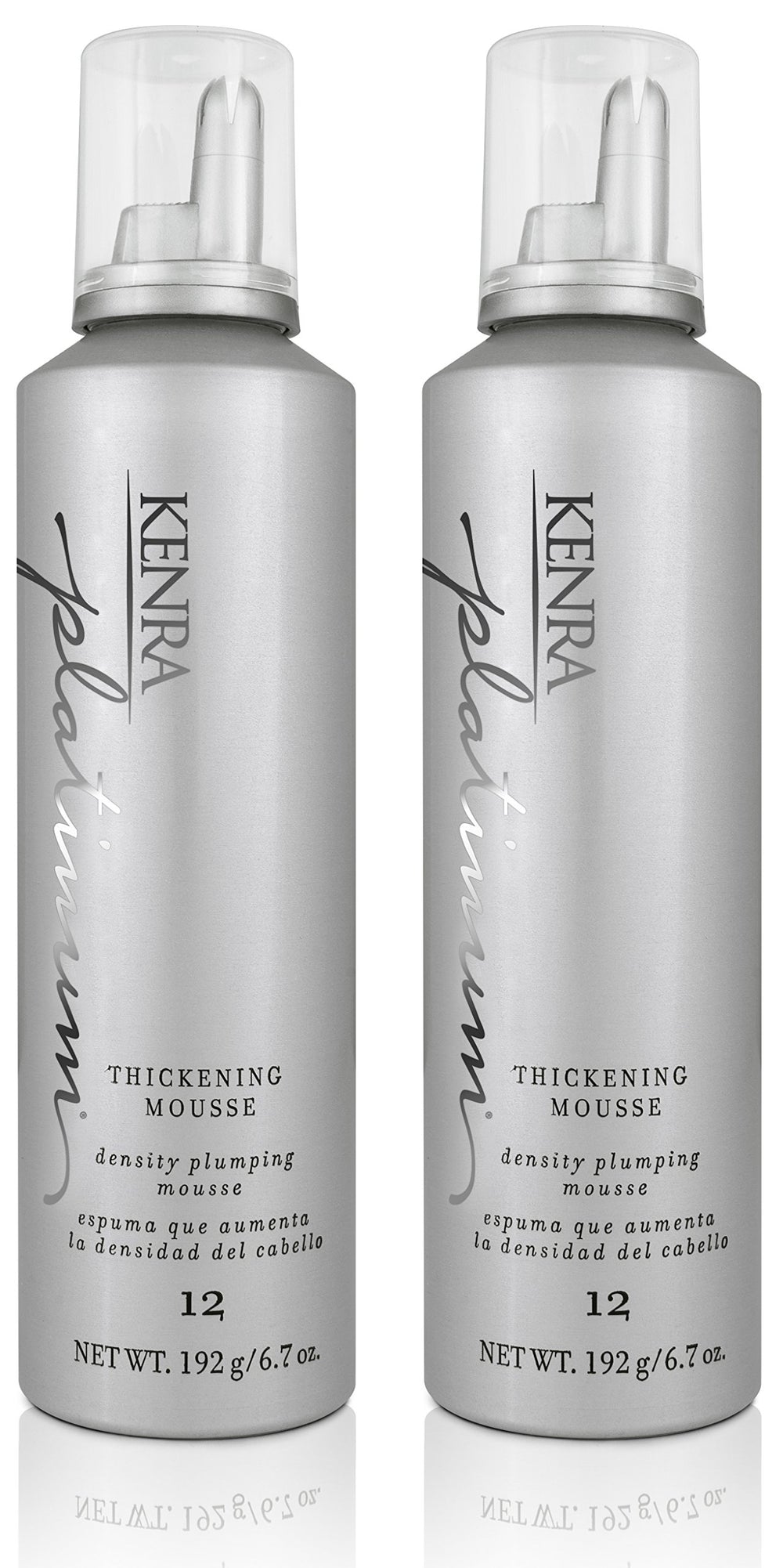 Kenra Platinum Thickening Mousse twin-pack for volumizing styling and fuller-looking hair