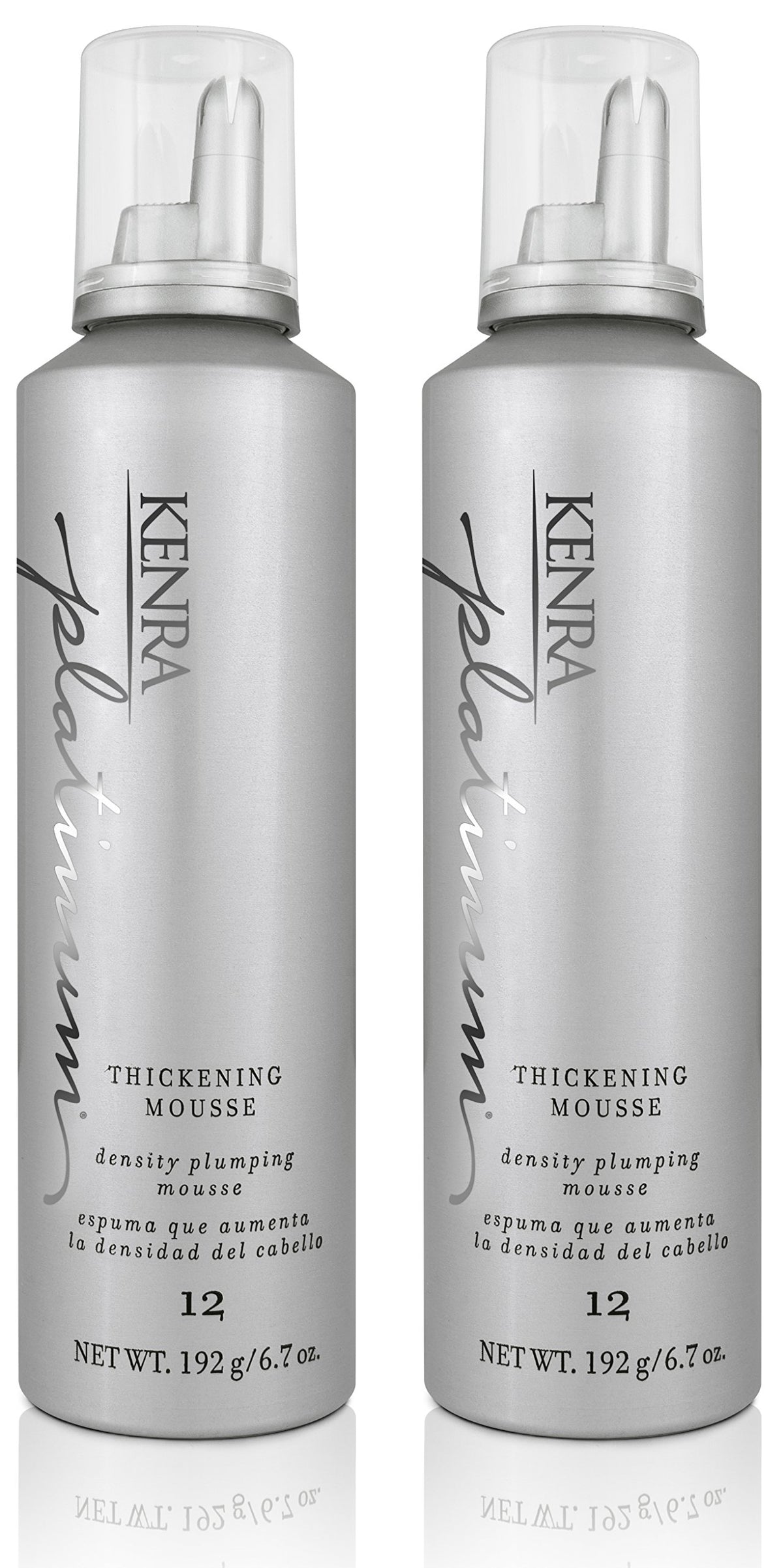 Kenra Platinum Thickening Mousse twin-pack for volumizing styling and fuller-looking hair