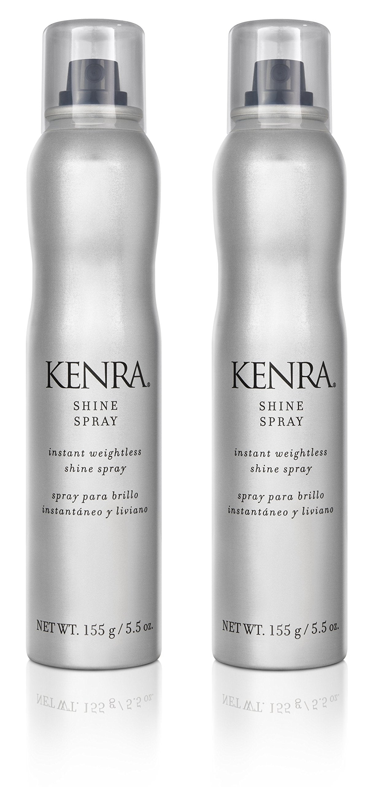Kenra Shine Spray bottle front showing lightweight shine and premium finish