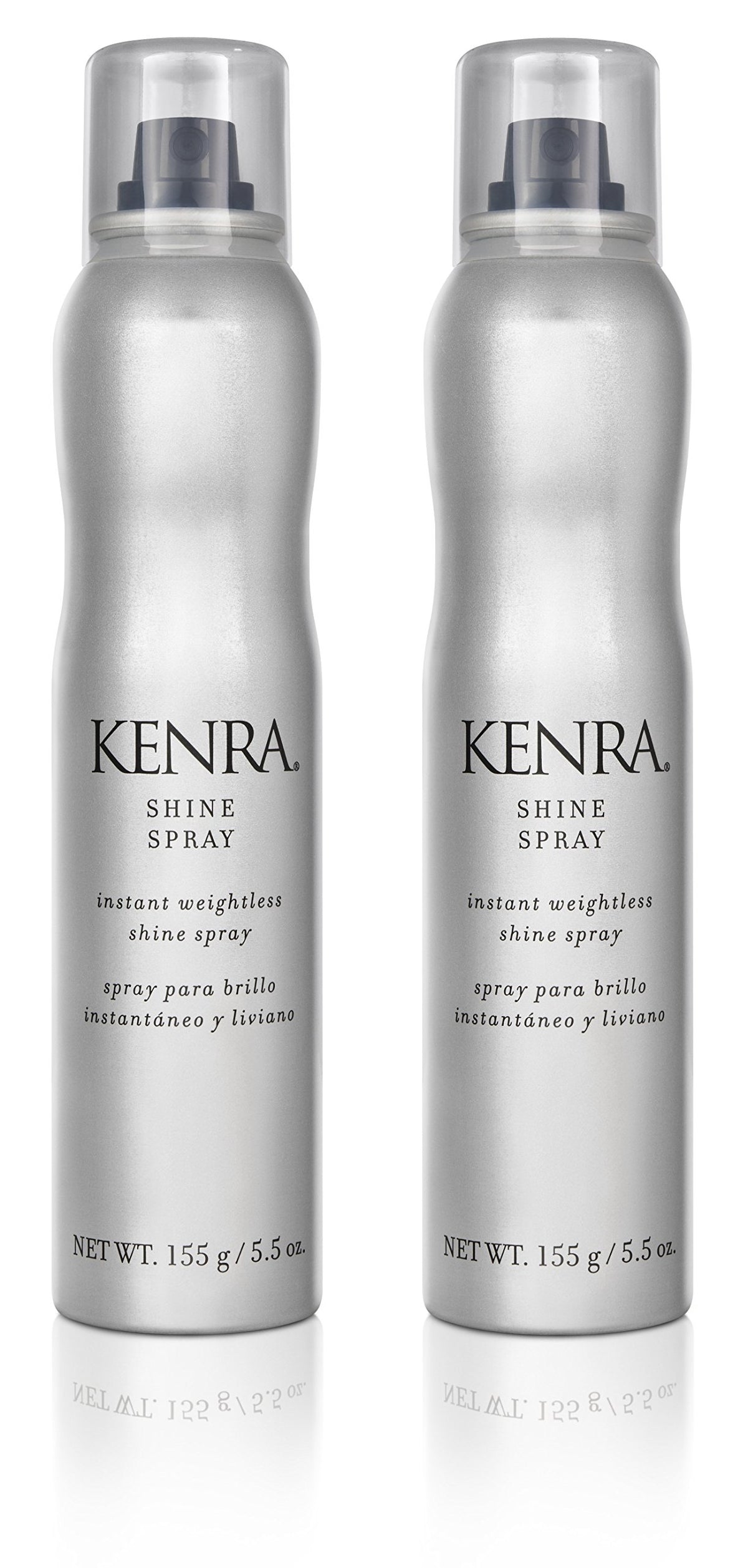 Kenra Shine Spray bottle front showing lightweight shine and premium finish