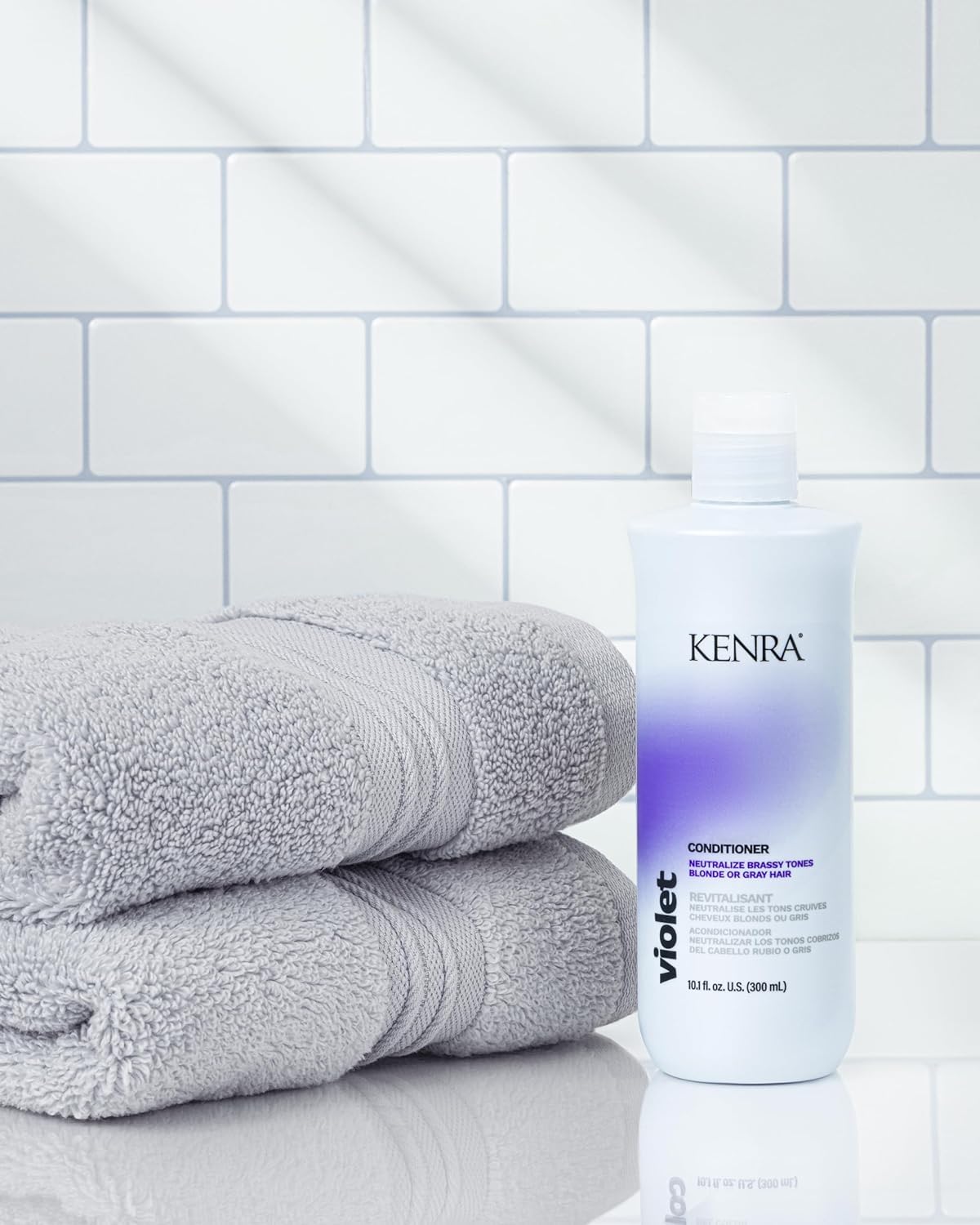 Kenra Violet Conditioner creamy texture closeup emphasizes moisturizing care