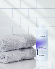 Kenra Violet Conditioner creamy texture closeup emphasizes moisturizing care