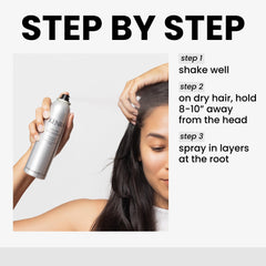 Kenra Volume Dry Shampoo oil-absorbing formula at work on roots