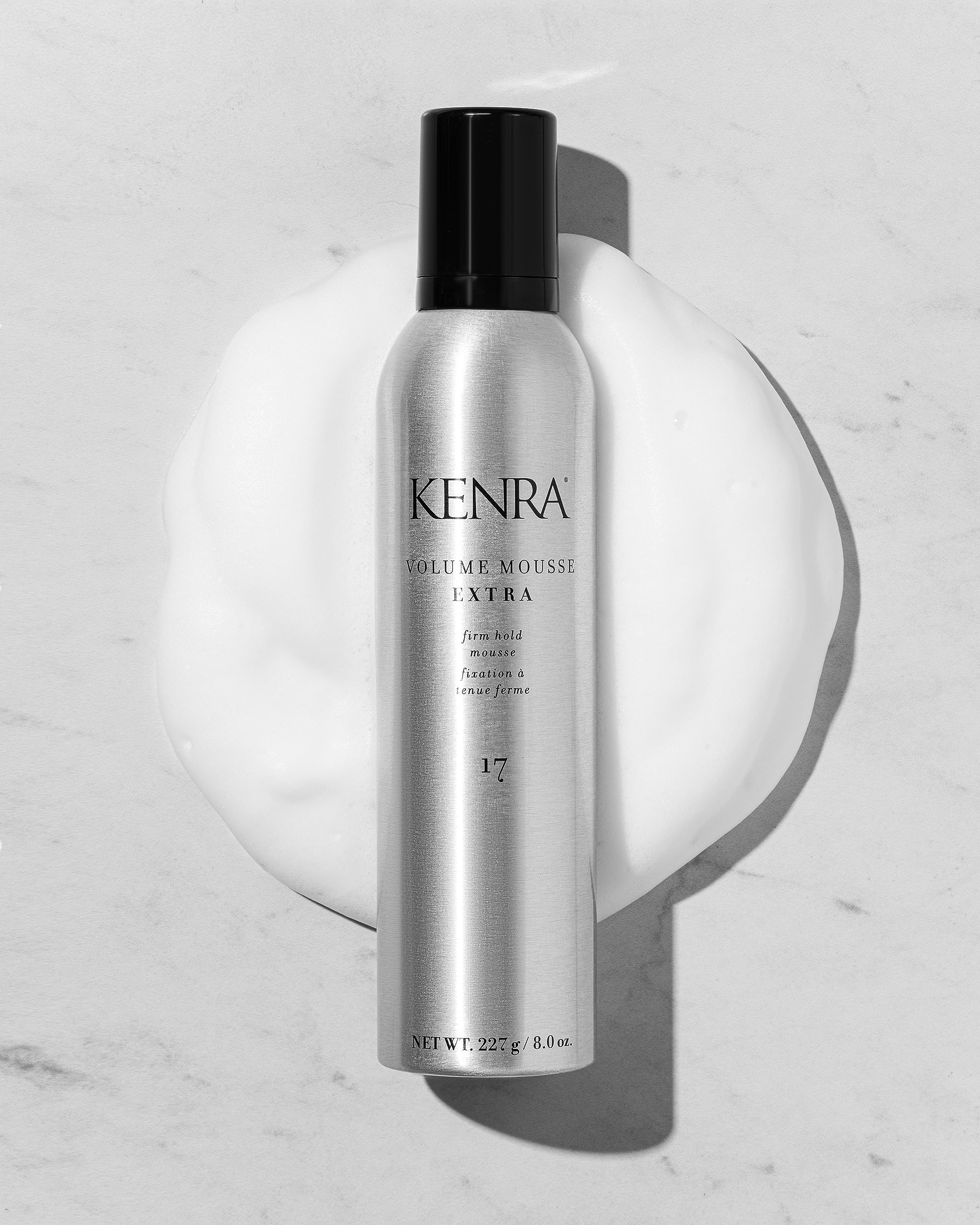 Kenra Volume Mousse Extra hair comes to life with fullness and shine.