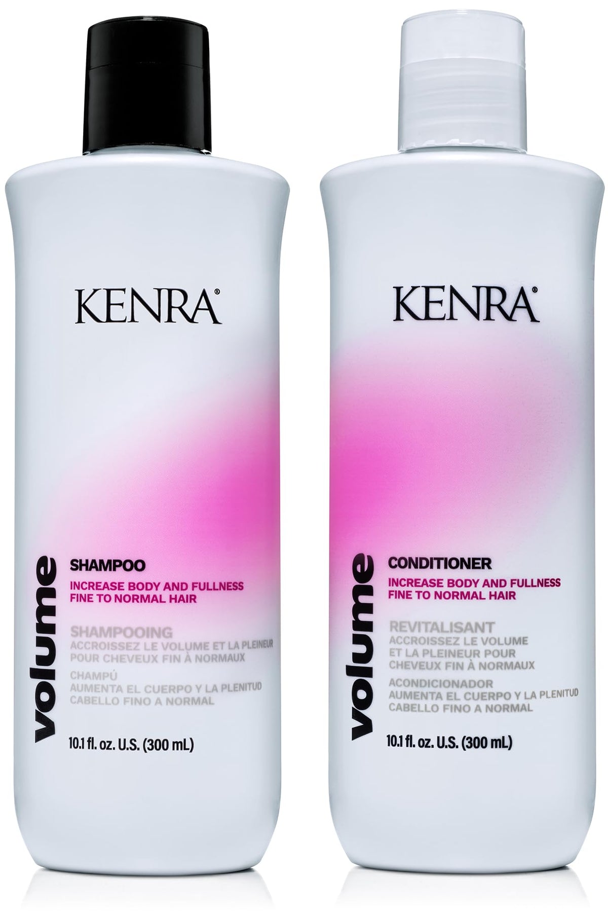 Kenra Volume Shampoo bottle closeup showing root lift potential