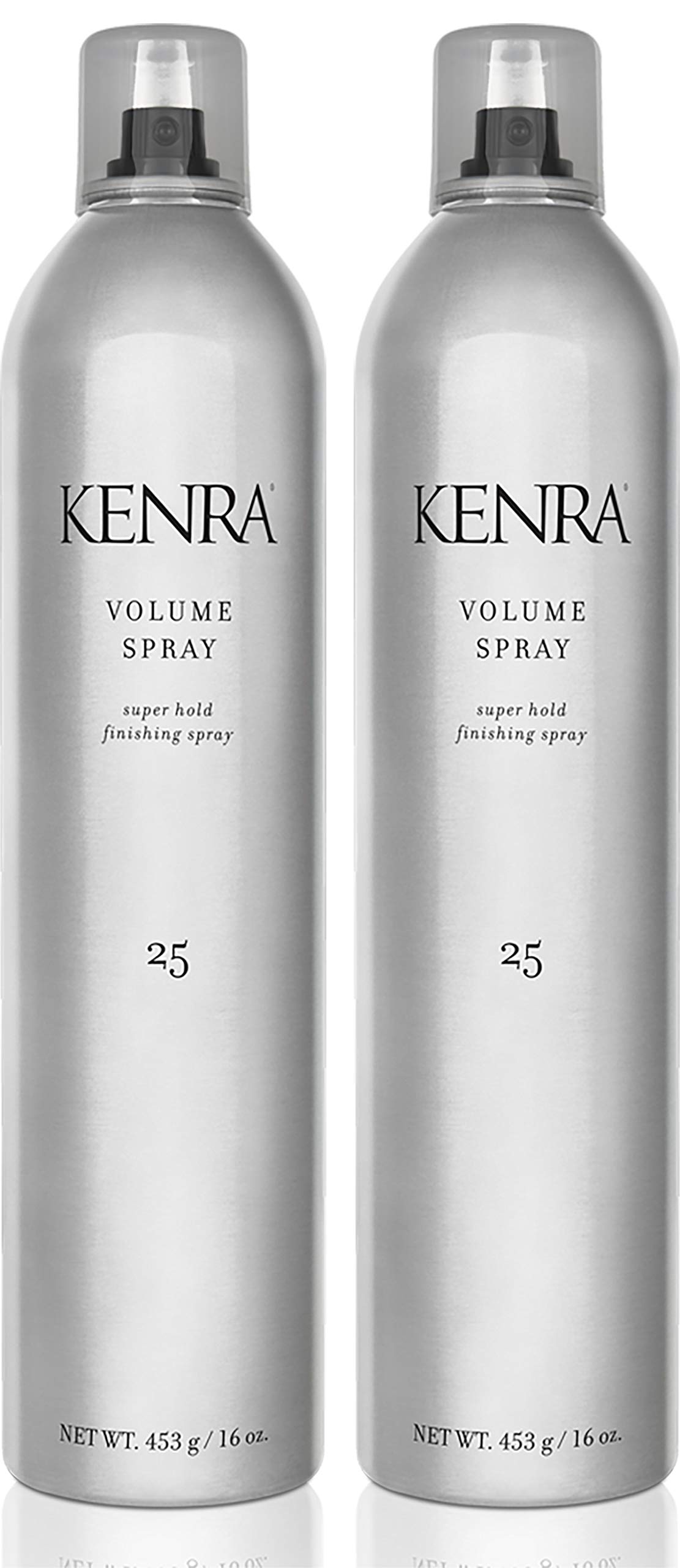 Kenra Volume Spray 25-50% bottle-back view highlighting dual-pack convenience for volume.