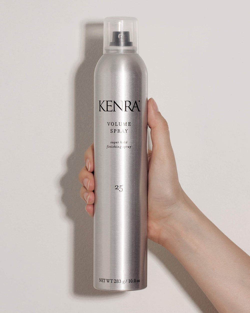 Kenra Volume Spray 25-50% hold shot demonstrates strong hold for lasting hairstyles.