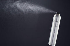 Kenra Volume Spray 25-50% bottle shines with natural-looking finish for glossy styles.