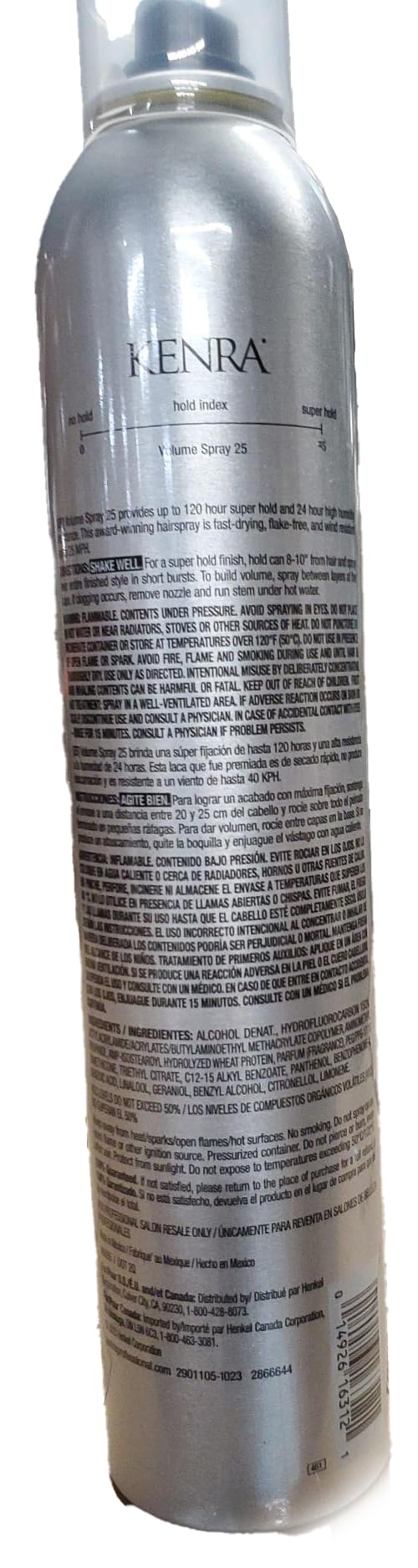 Kenra Volume Spray 25 backstage-styling showcases fast application for professional looks.