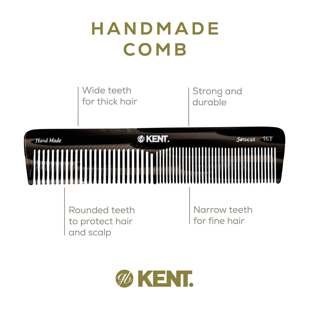 Kent daily-care styling comb suitable for all hair types and finishes.