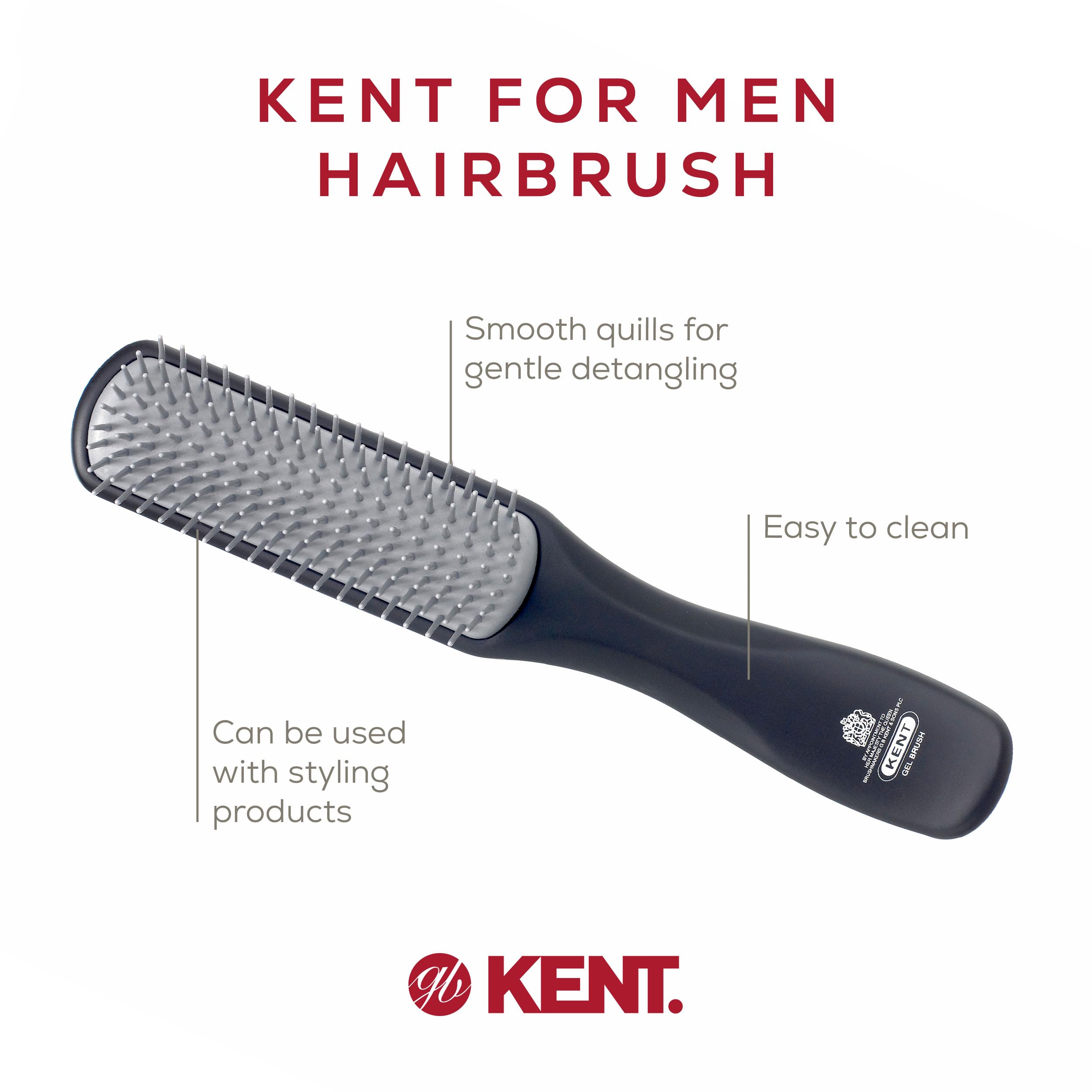 Kent KFM3 detangling-action image shows gentle scalp-friendly detangling.