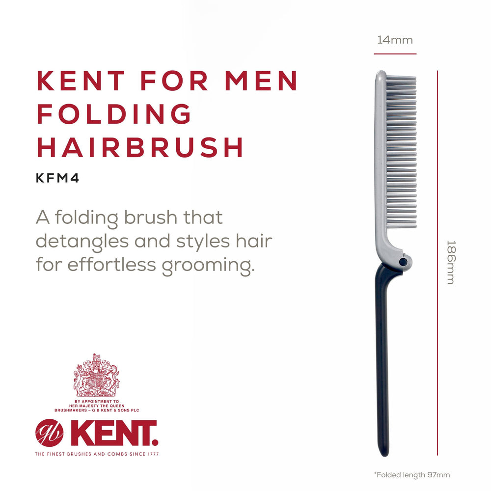 Kent KFM4 anti-static bristles glide through hair for frizz control.