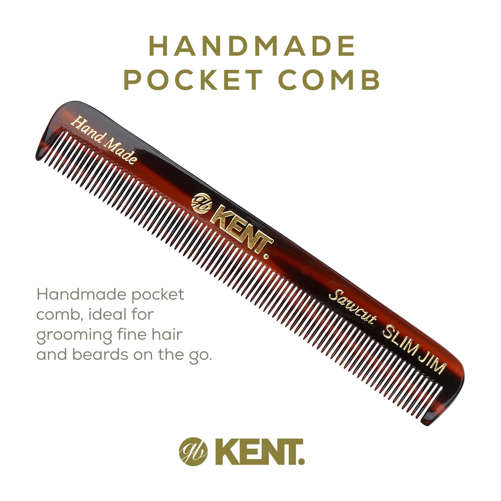 Kent Slim Jim saw-cut teeth close-up demonstrates gentle glide and scalp-friendly action