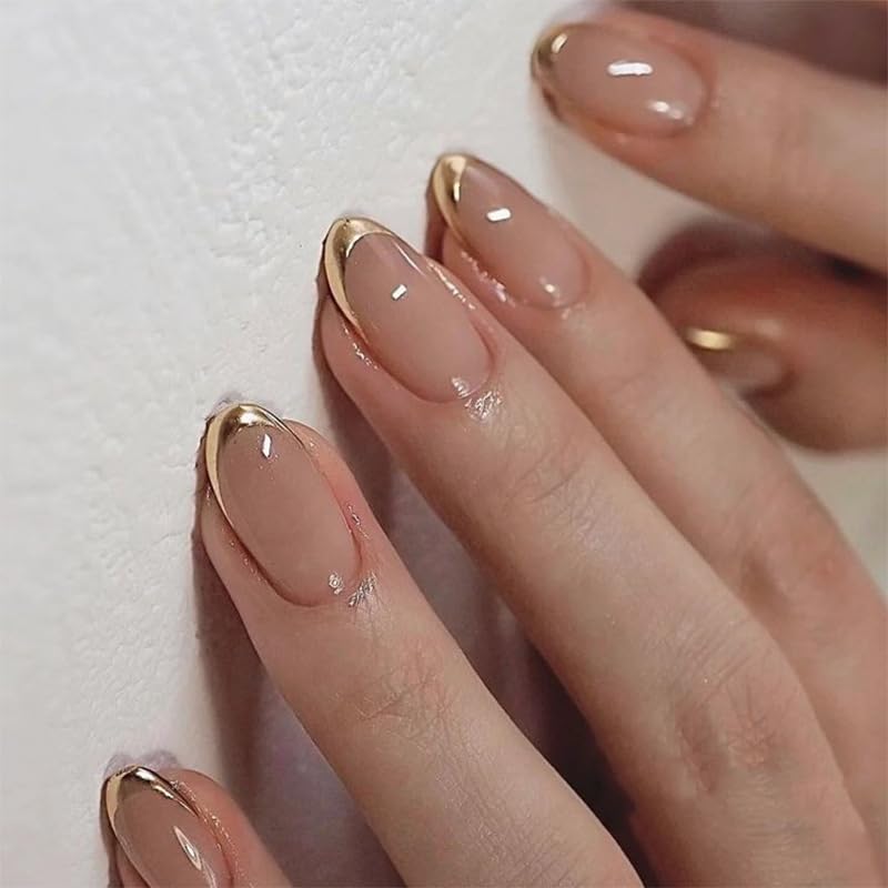 Kepovin Gold French Tip nails packaging ready for at-home manicure setup