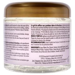 KeraCare Avlon Protein Styling Gel application close-up with non-greasy high-sheen finish.