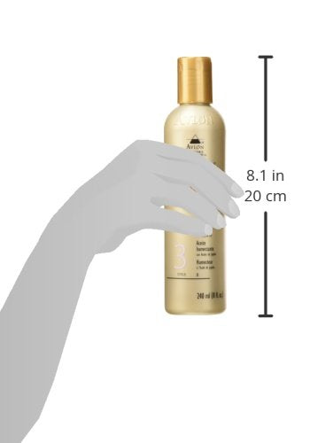 KeraCare Oil Moisturizer shine hair gloss demonstrates radiant finish and manageable styling.