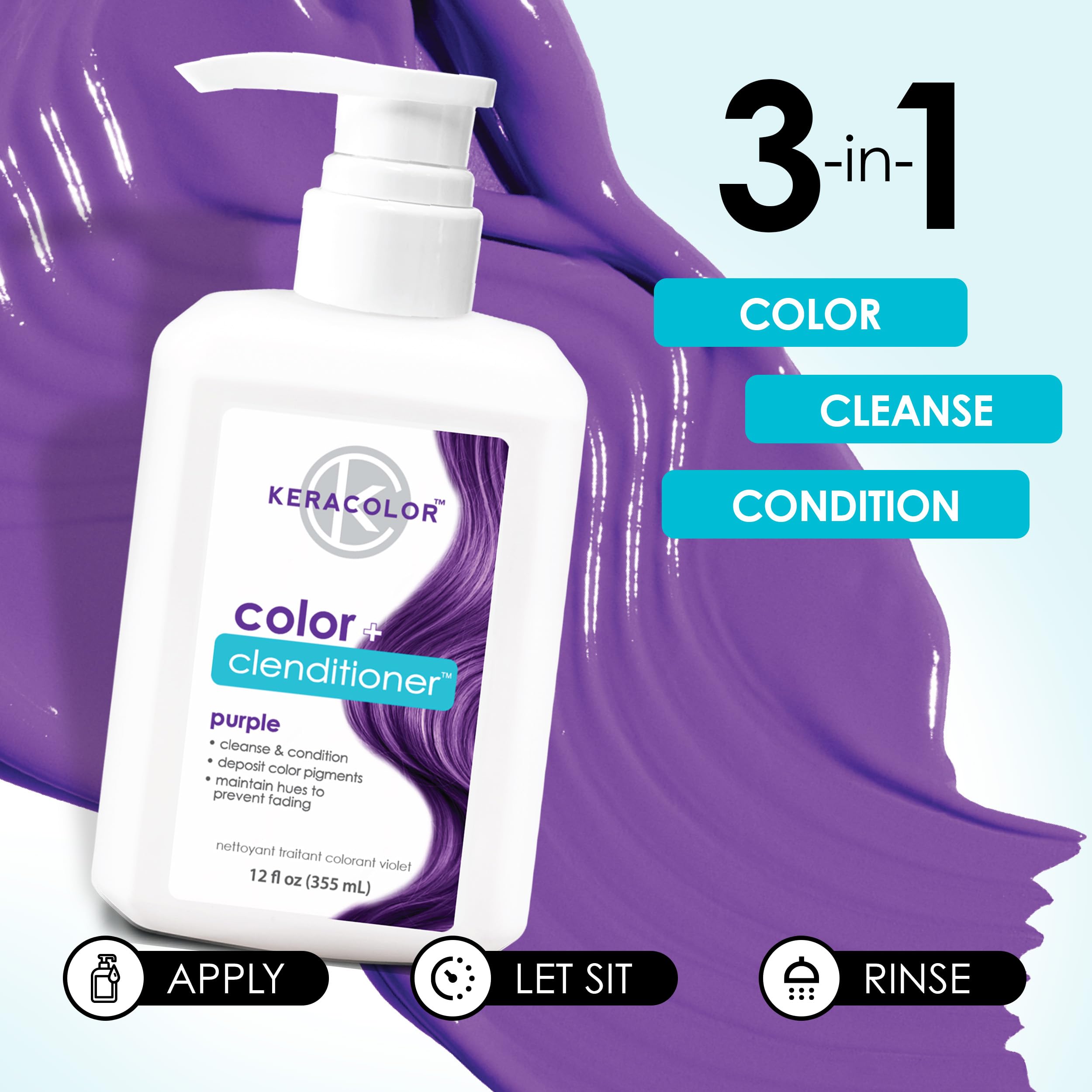 Keratin and oil blend in Clenditioner nourishes while depositing color