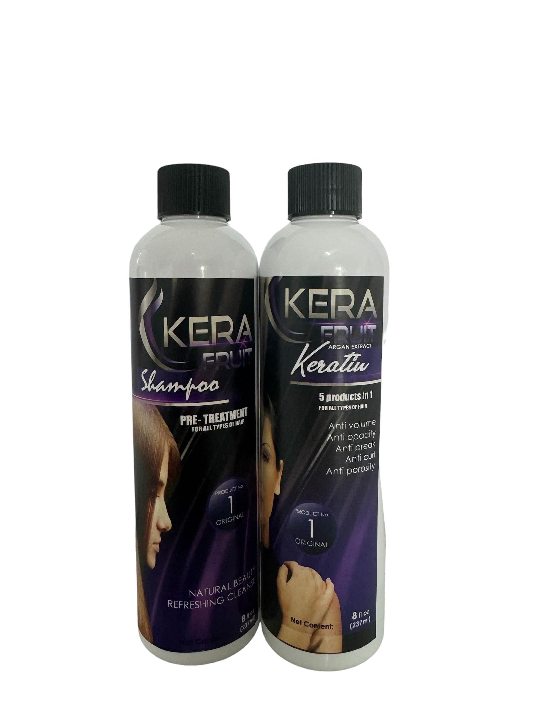 Kera Fruit Cirugia Capilar treatment bottle 8oz packaging for smoother frizz free hair