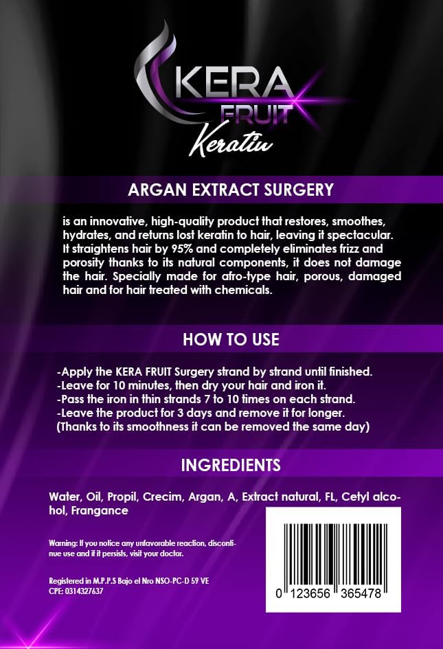 Kera Fruit Cirugia Capilar before-after styling results show reduced volume
