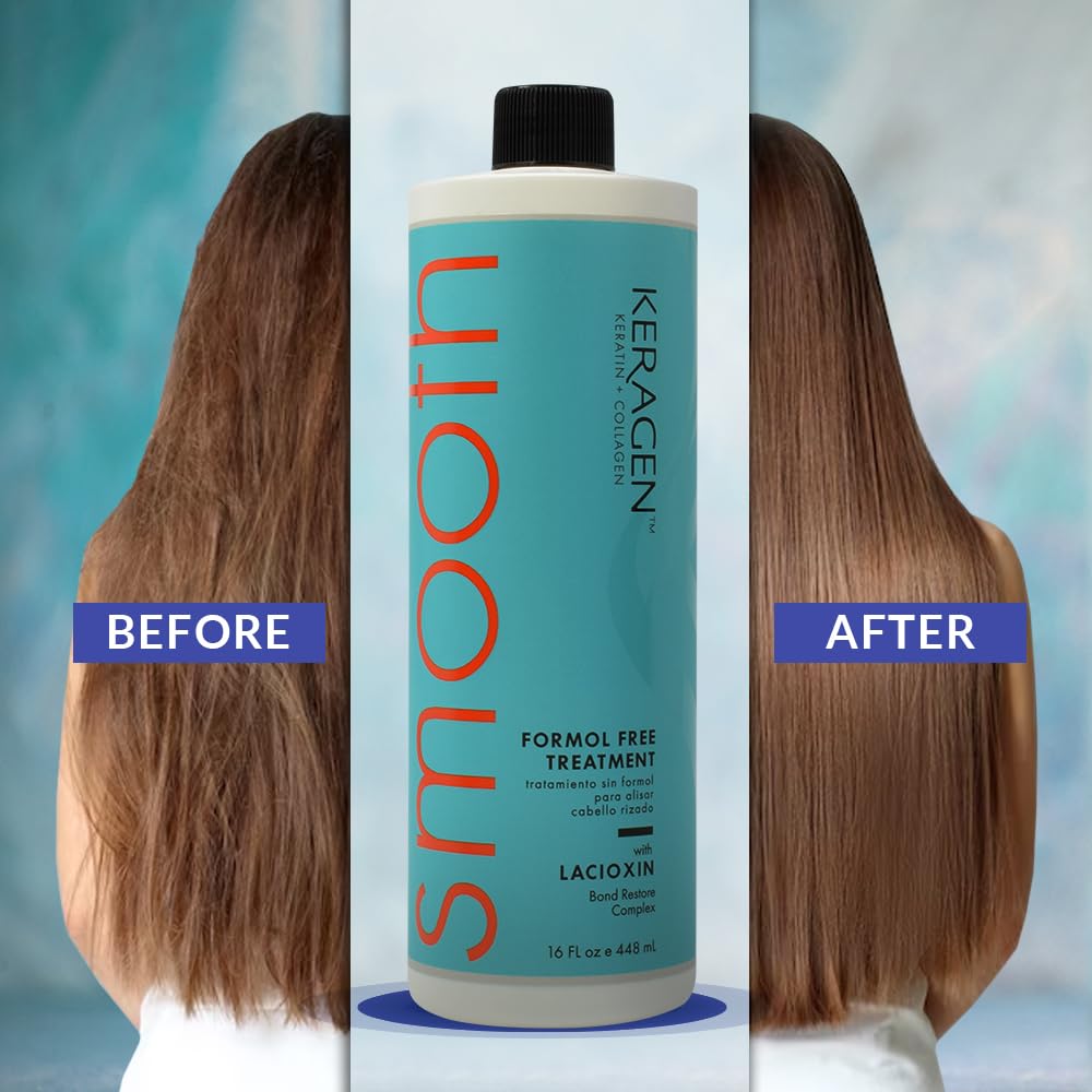 KERAGEN color-safe keratin treatment applied to color-treated hair