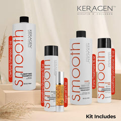 Keragen Forte Keratin Treatment application demonstrates at-home smoothing possibilities.