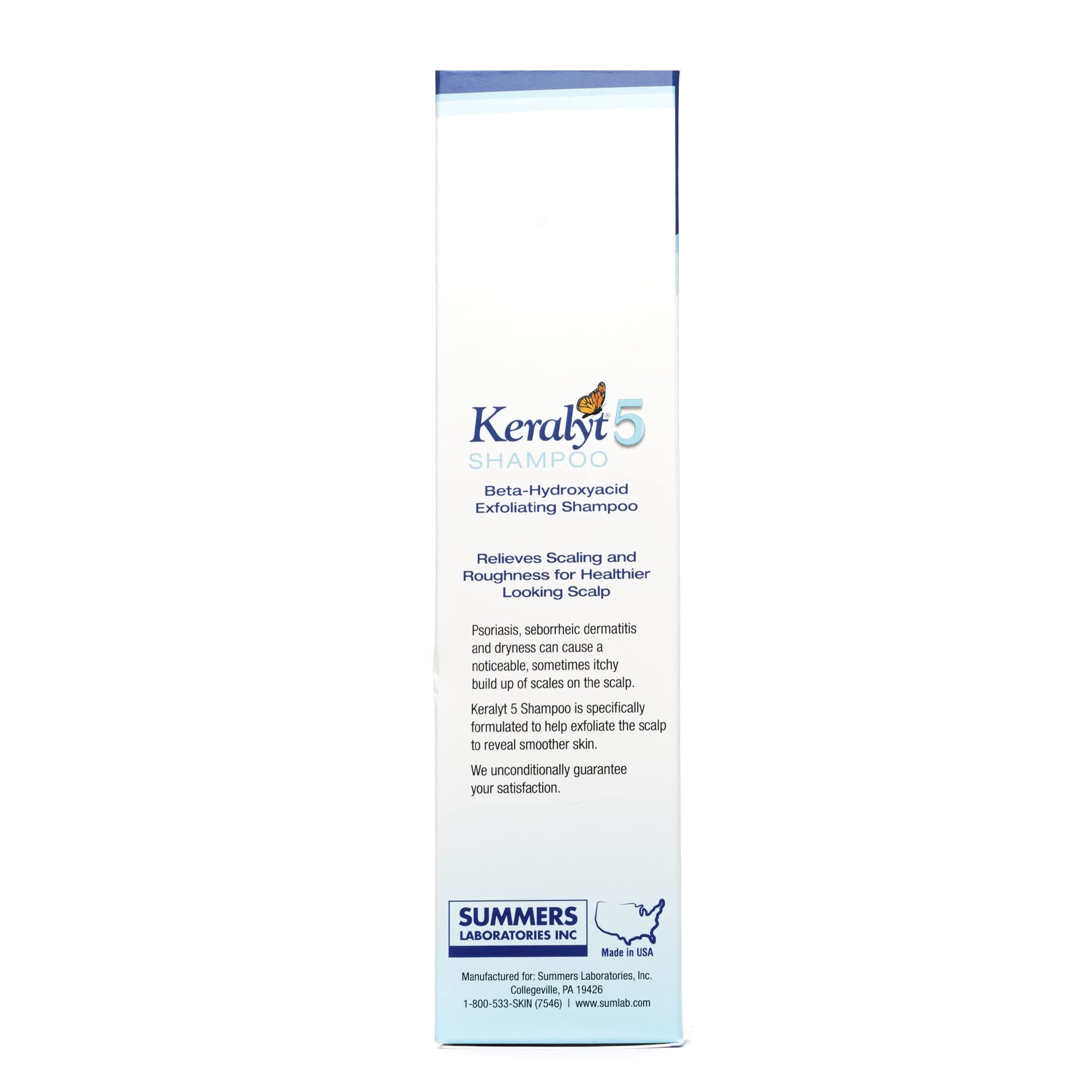 Keralyt 5 product shown with healthy-looking hair shine.