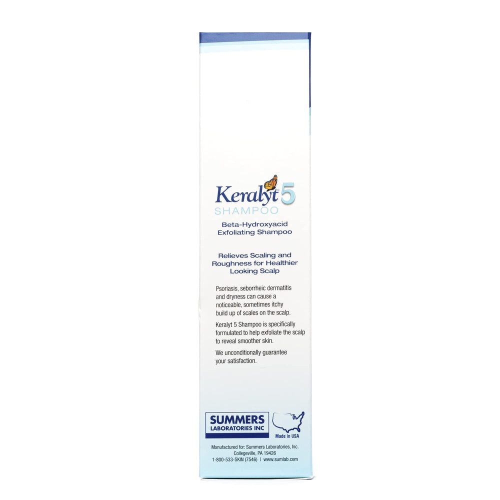 Keralyt 5 product shown with healthy-looking hair shine.