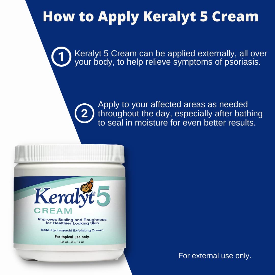Elbow close-up with Keralyt 5% cream smoothing patches