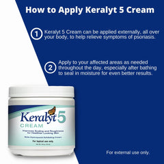 Elbow close-up with Keralyt 5% cream smoothing patches
