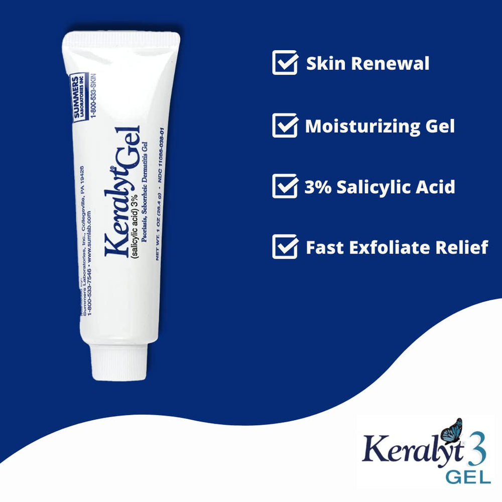 Keralyt gel texture closeup – lightweight, quick-absorbing exfoliating feel.