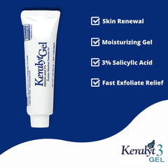 Keralyt gel texture closeup – lightweight, quick-absorbing exfoliating feel.