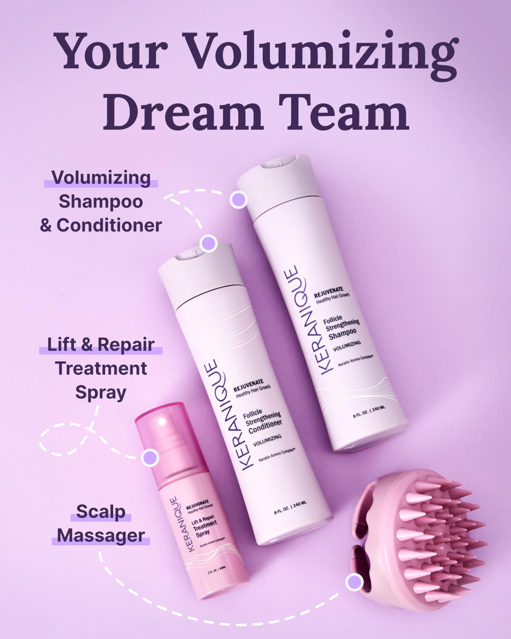 Keranique detangling comb self-care-ritual elevates routine with easy, calming styling sessions.