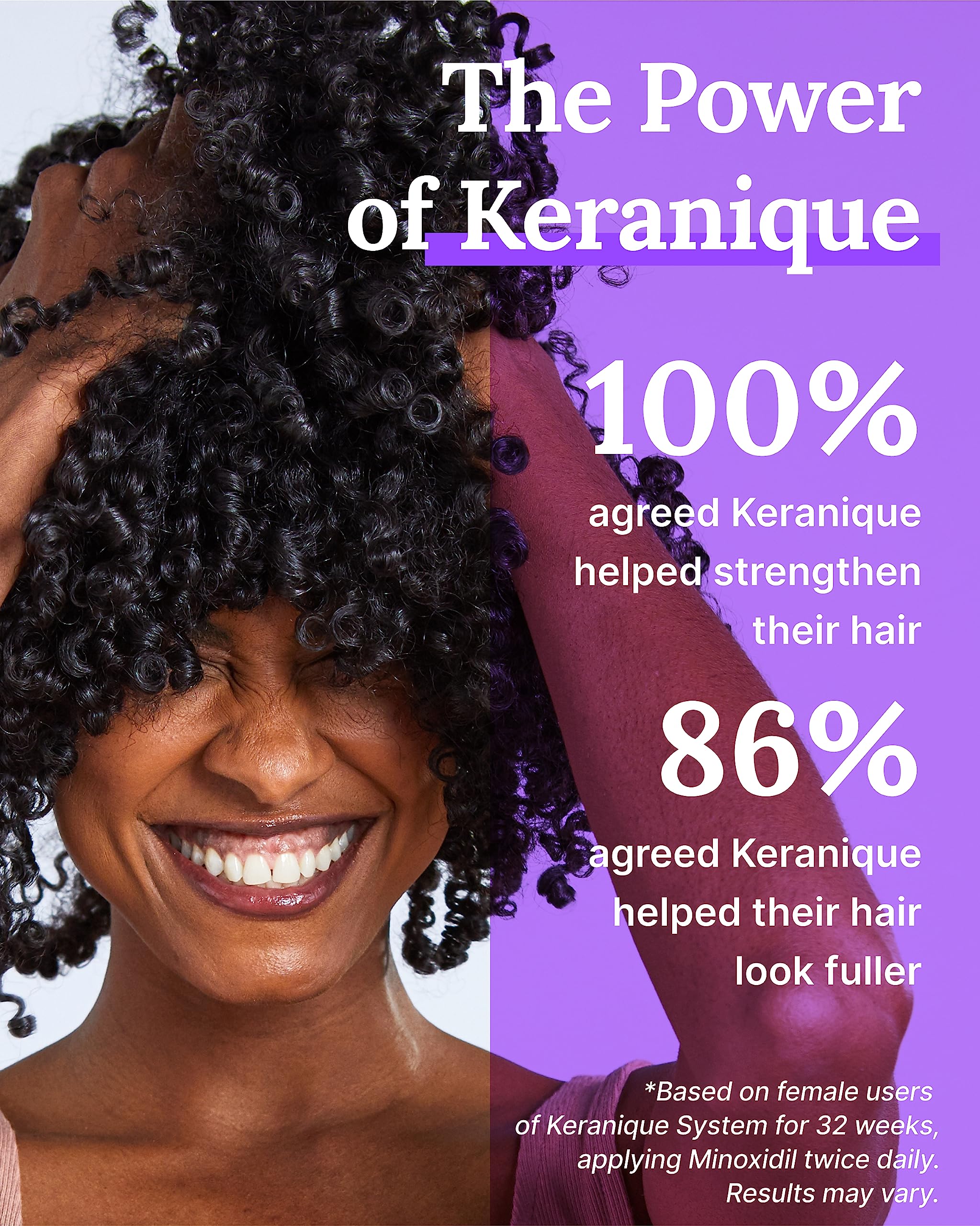 Keranique Follicle Booster hair follicle detail emphasizes root targeting for potential density improvement.