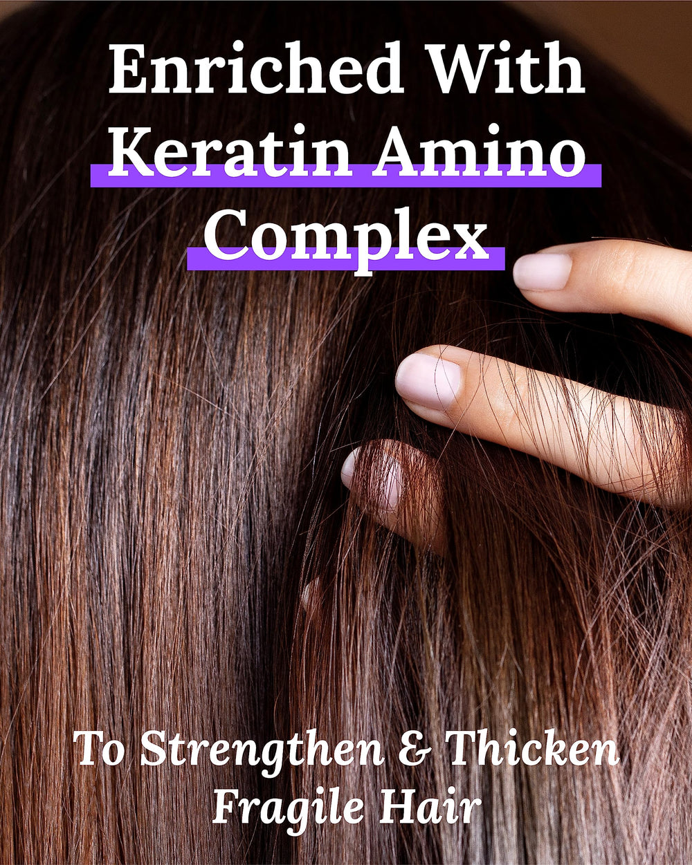 Keranique Follicle Booster scalp nourishment image suggests soothing routine and healthy-looking roots.