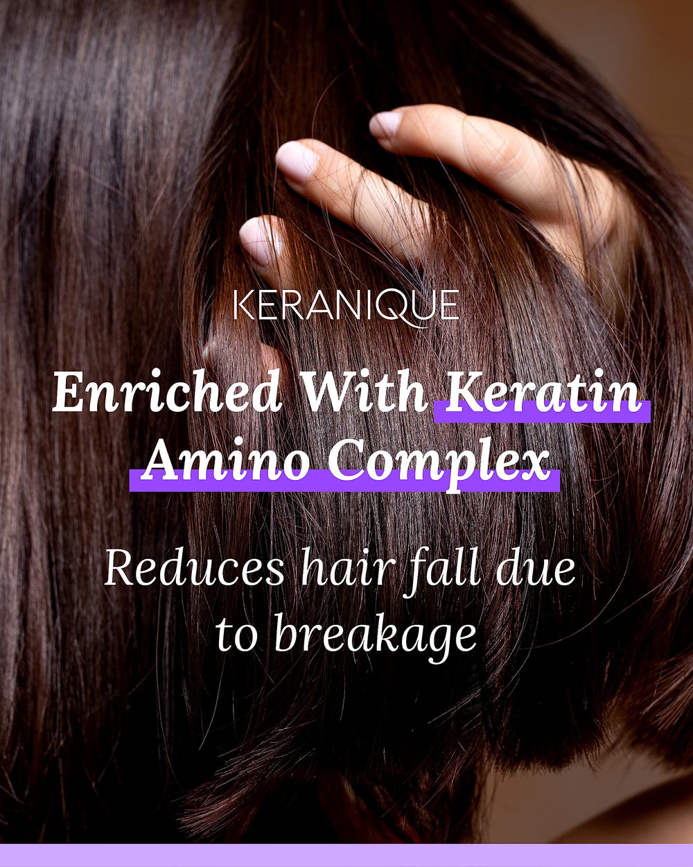 Keranique Hair Mask features ceramides repairing cuticle for smoother hair