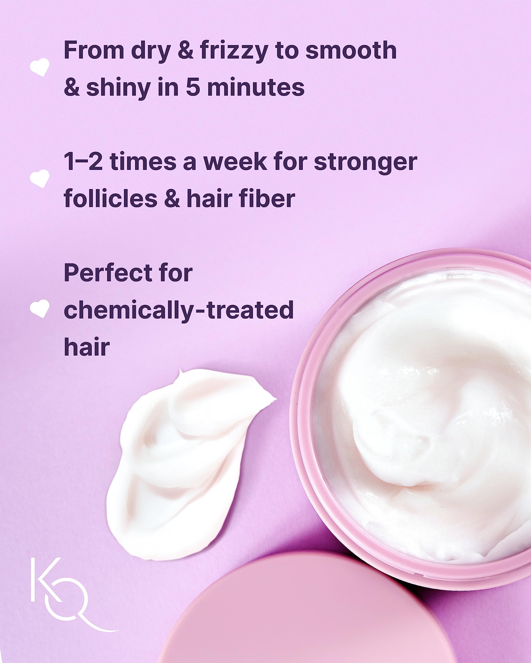 Keranique Hair Mask jar close-up showing creamy texture for deep conditioning