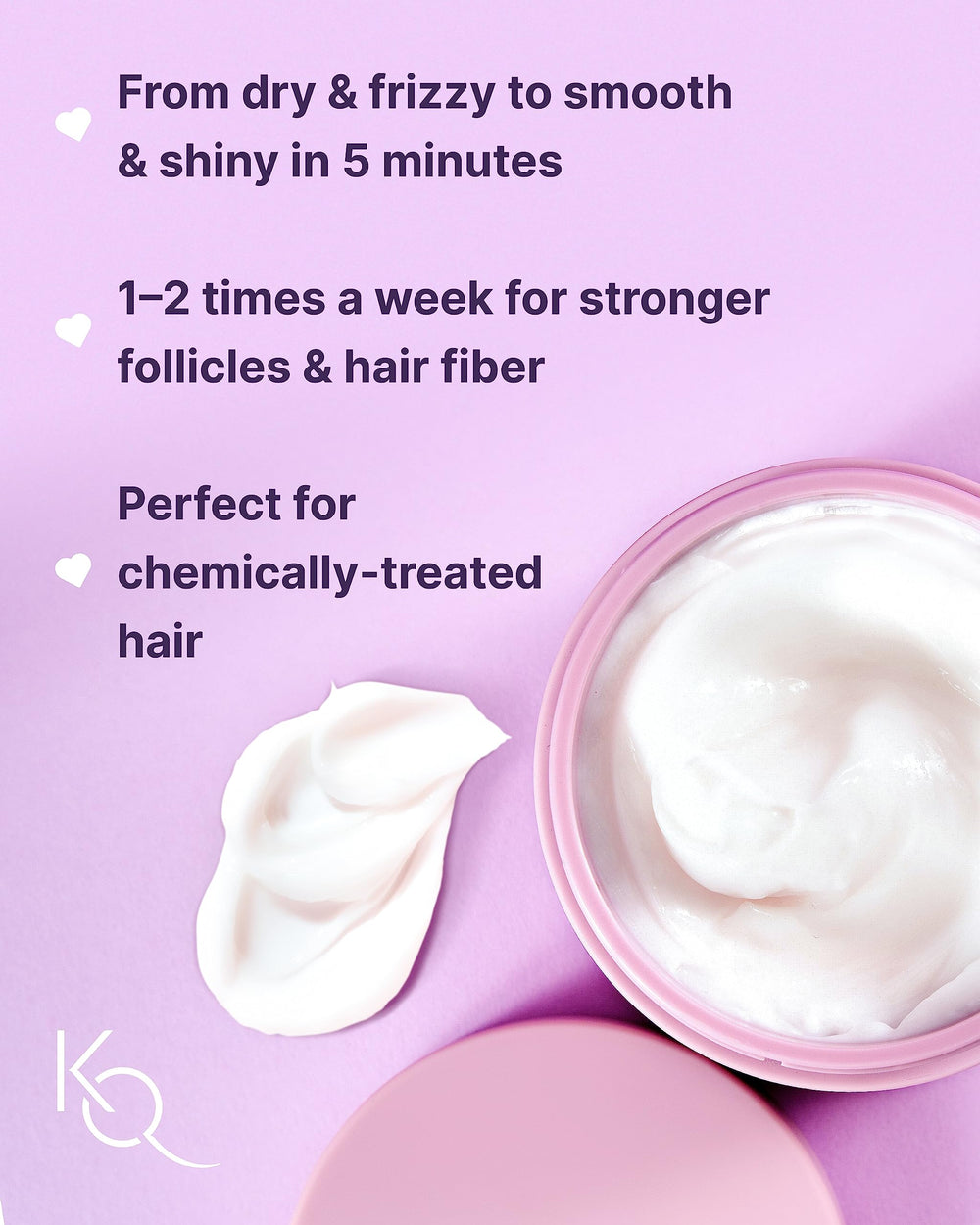 Keranique Hair Mask jar close-up showing creamy texture for deep conditioning