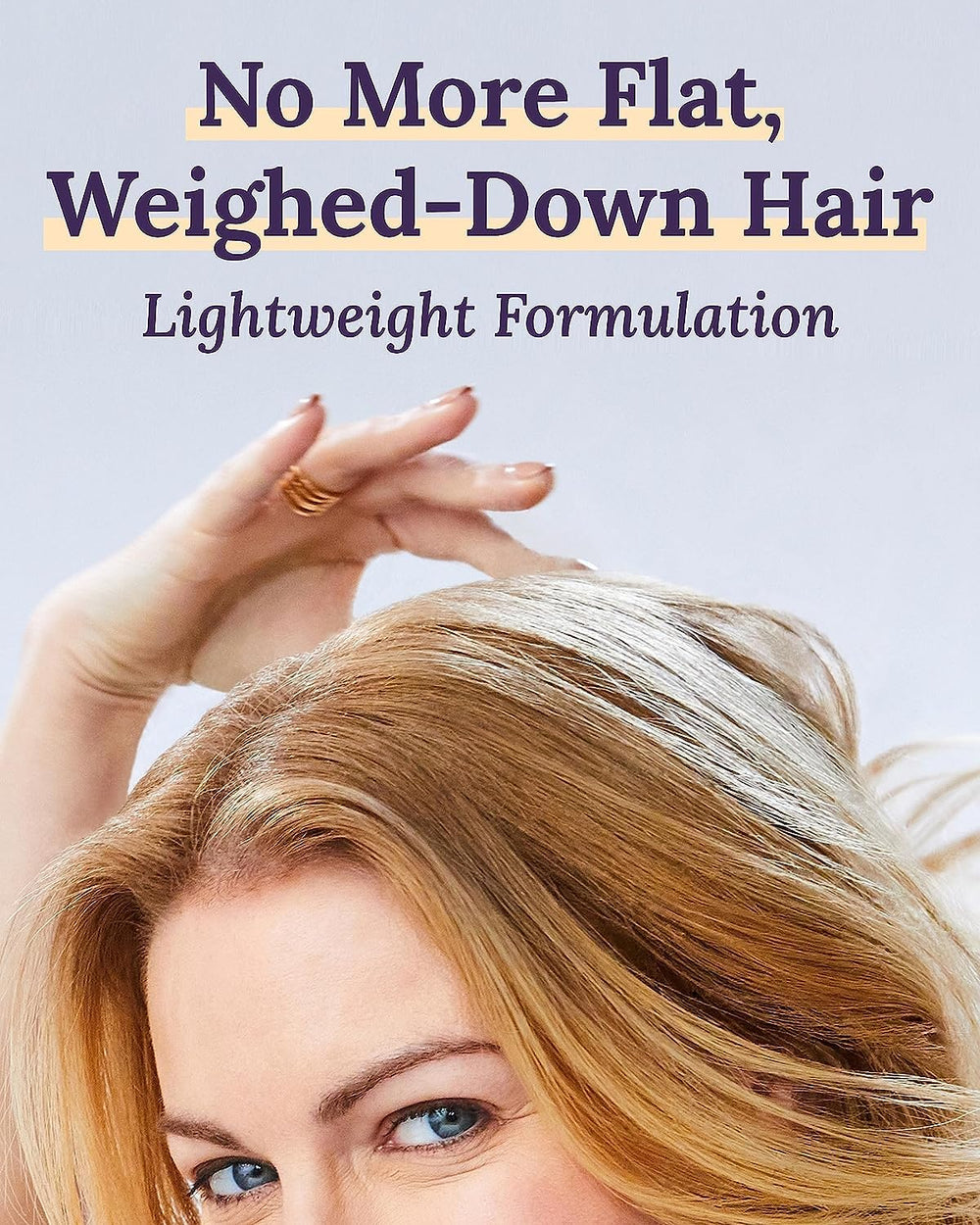 Keranique keratin amino complex illustration explains hair-thickening support.