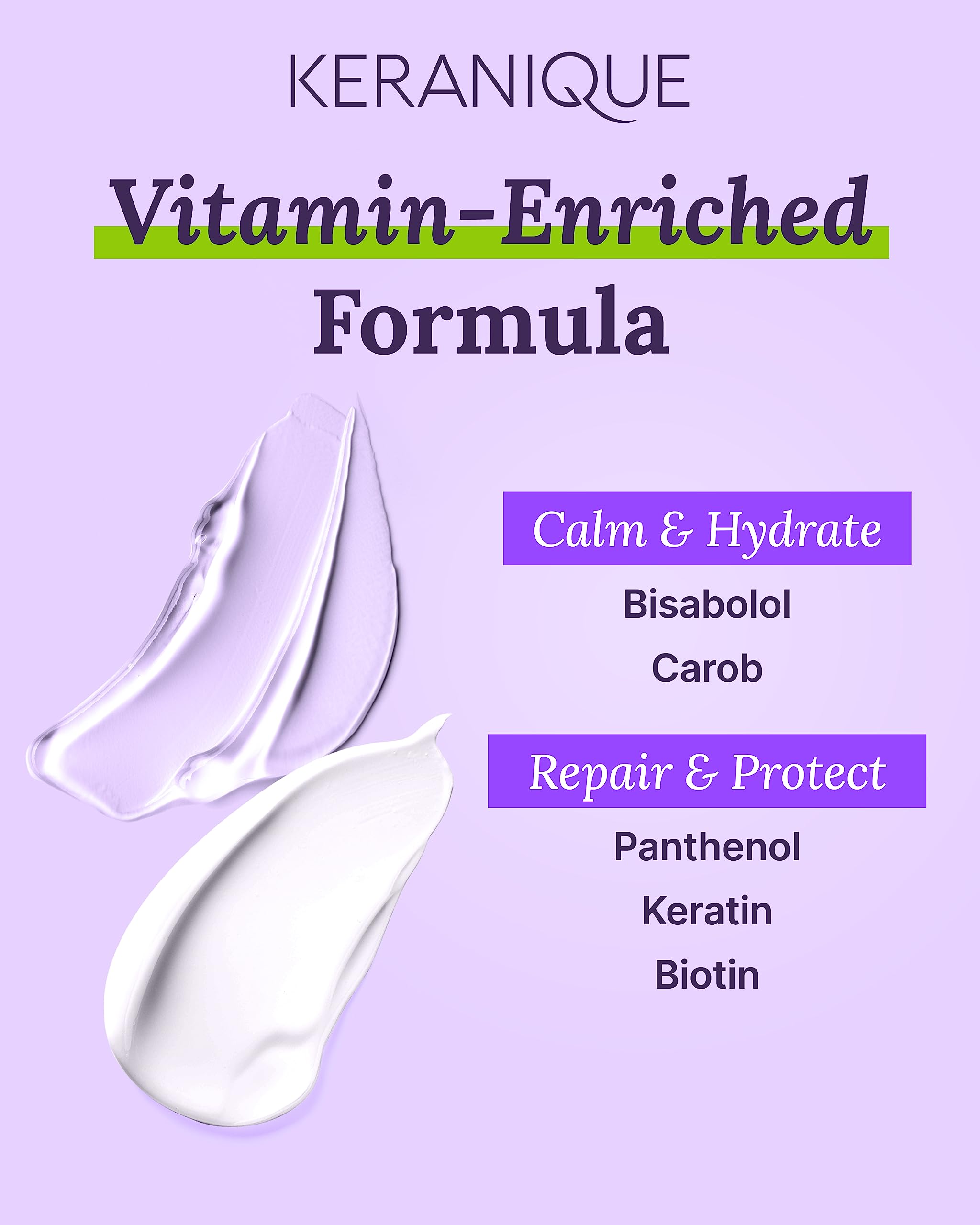 Keranique panthenol damage-prevention bottle; helps moisturize and reduce breakage tendencies.