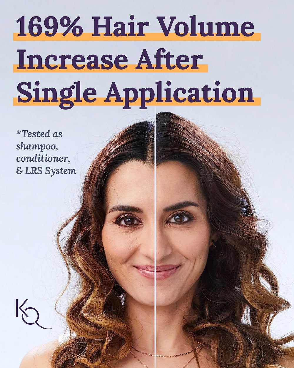 Keranique volume conditioner tube thickens and detangles for thin hair.