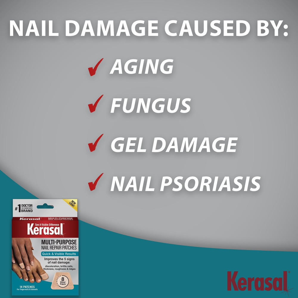 Kerasal nail patch on toenail illustrates discreet care during daily activities.