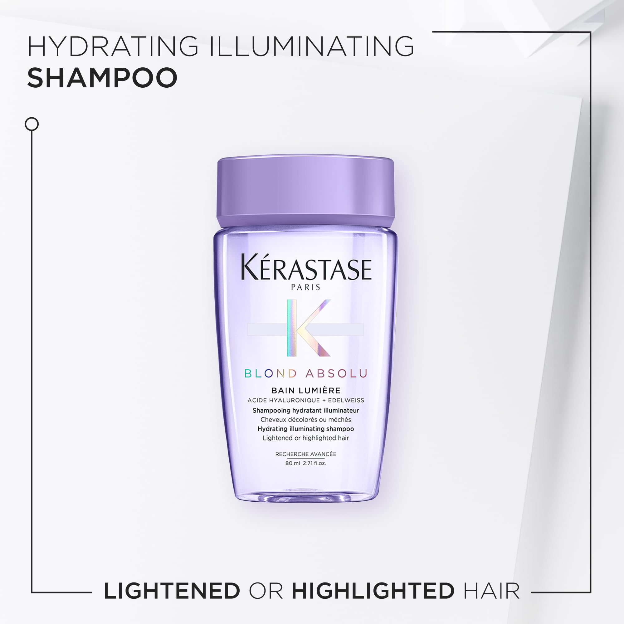 KÉRASTASE Blond Absolu Lumière pump closeup highlights easy application for evenly distributed nourishment