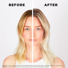 Kerastase Blond Absolu pigments closeup reveals blue-violet tones to cancel yellow undertones.