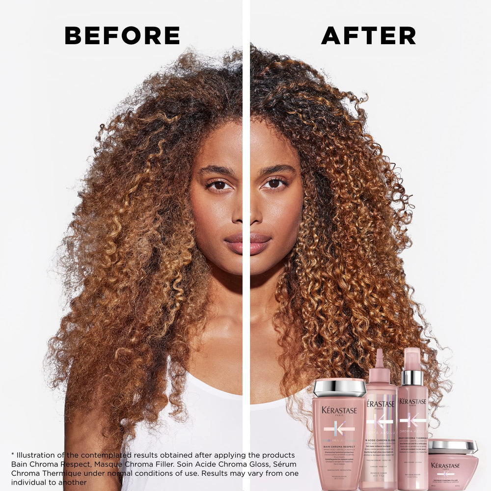 Kerastase Chroma Absolu section with Centella Asiatica ingredient highlight for strengthening