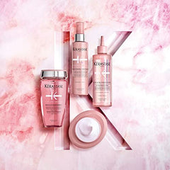 KÉRASTASE Chroma Absolu serum on shiny hair showing enhanced shine and smoothness.