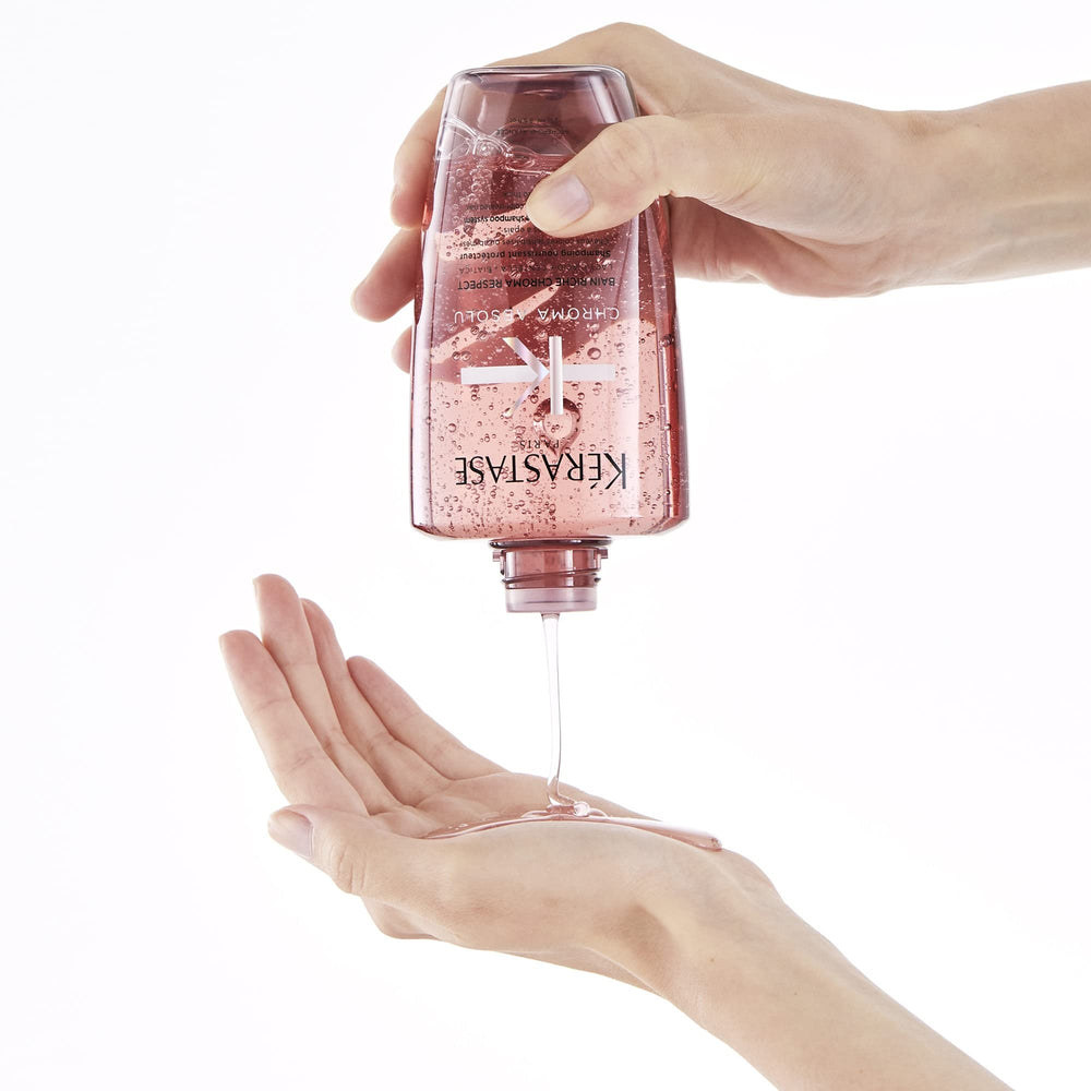 KÉRASTASE Chroma Absolu Shampoo Rich demonstrated for medium to thick hair types.