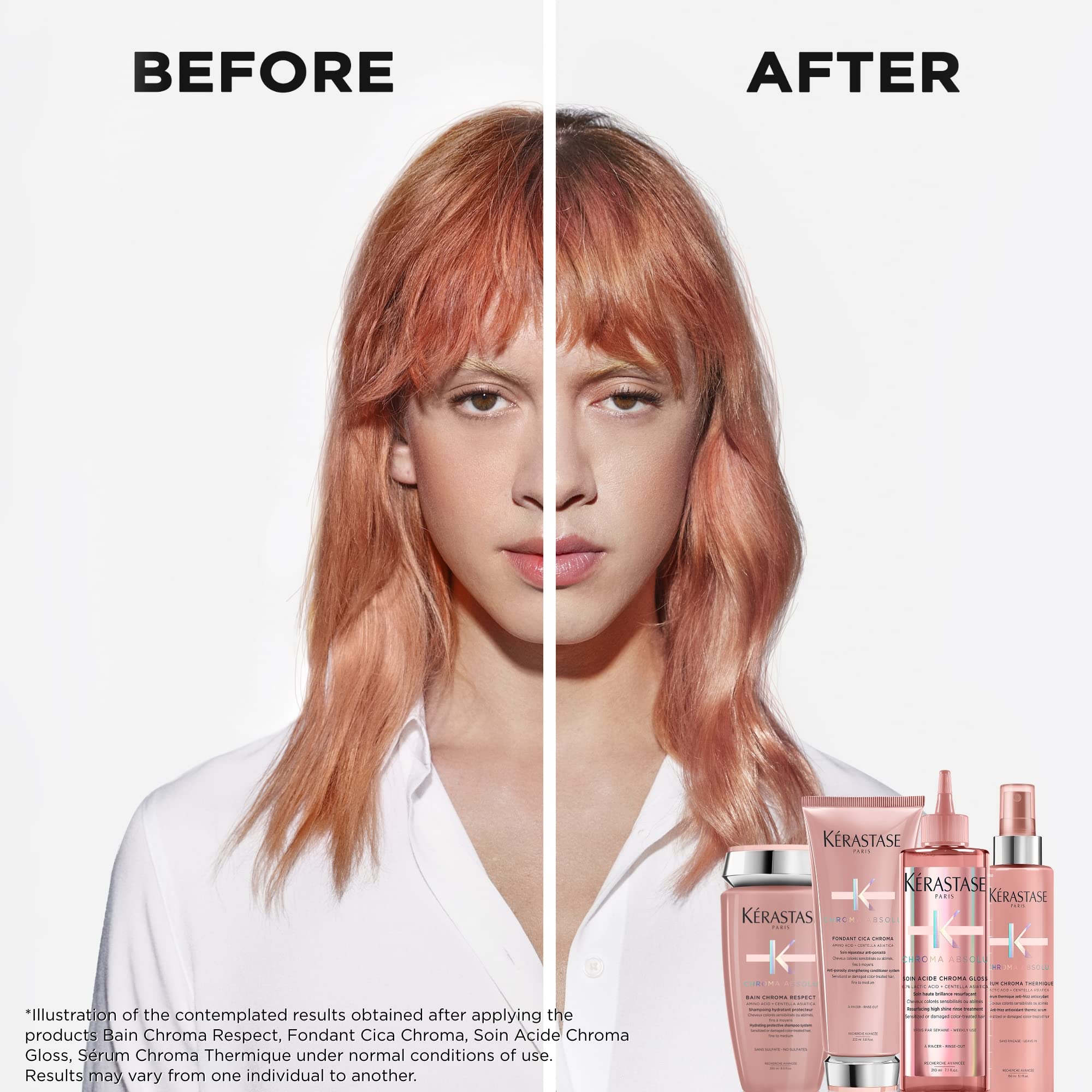 KÉRASTASE Chroma Absolute Gloss packaging highlights color protection and fade resistance